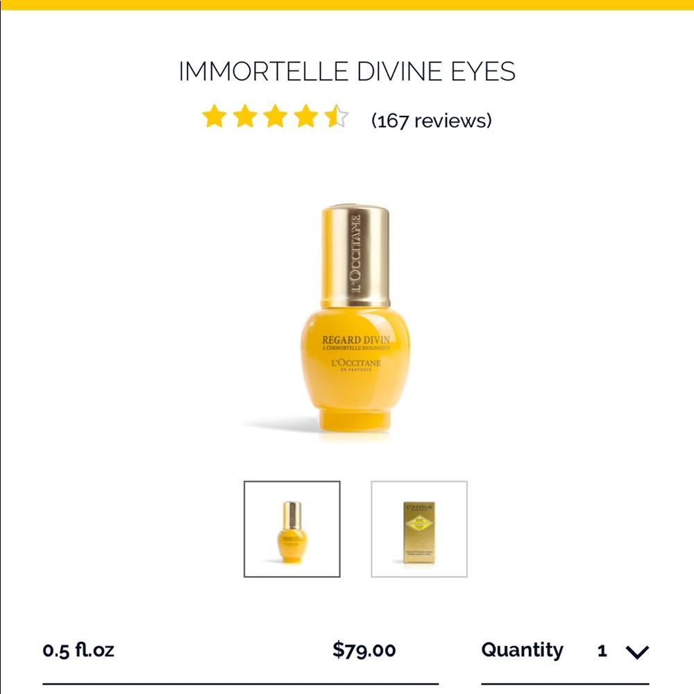 New. In box. L'Occitane anti age eye serum.